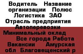 Водитель › Название организации ­ Полюс Логистика, ЗАО › Отрасль предприятия ­ Автоперевозки › Минимальный оклад ­ 45 000 - Все города Работа » Вакансии   . Амурская обл.,Благовещенский р-н